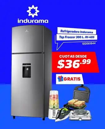 Comandato Refrigeradora Indurama Top Freezer RI-405 oferta