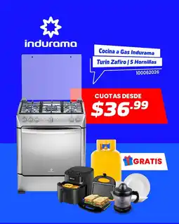 Comandato Cocina a Gas Indurama Turin Zafiro 5 Hornillas oferta