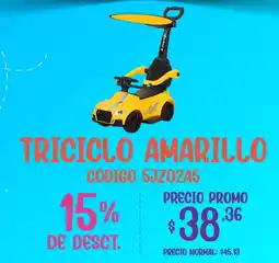 Coral Hipermercados Triciclo amarillo oferta