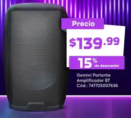 Megamaxi Gemini parlante amplificador bt oferta