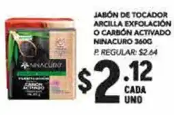 Delportal Supermercados Jabón de tocador arcilla exfolación o carbon activado ninacuro oferta