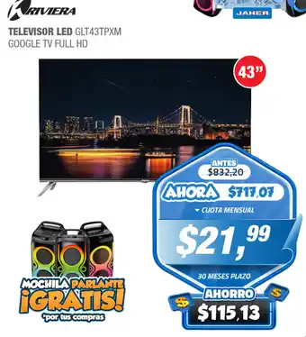 Jaher Rriviera televisor led 43" oferta