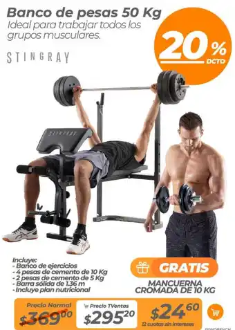 TVentas Banco de pesas oferta