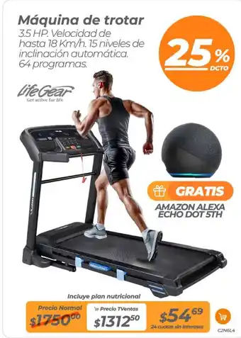 TVentas Life gear máquina de trotar oferta