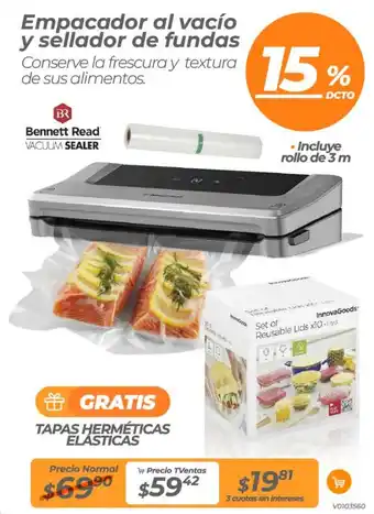 TVentas Empacador al vacío y sellador de fundas oferta