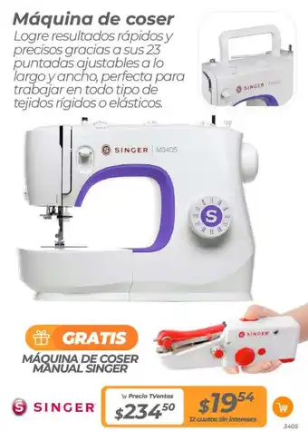 TVentas Singer máquina de coser oferta