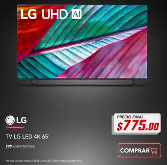 Almacenes Japón Lg tv led 4k 65' oferta