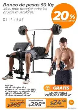 TVentas Stingray banco de pesas oferta