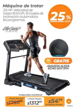 TVentas Life gear máquina de trotar oferta
