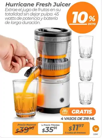 TVentas Hurricane fresh juicer oferta