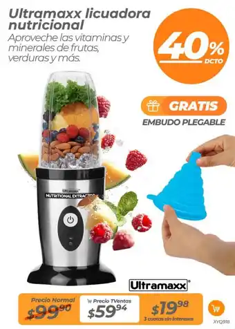 TVentas Ultramaxx licuadora nutricional oferta