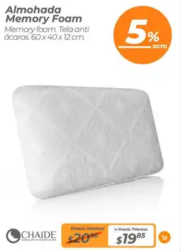 TVentas Chaide almohada memory foam oferta
