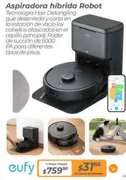 TVentas Cufy aspiradora híbrida robot oferta