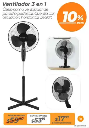TVentas Ventilador 3 en 1 oferta
