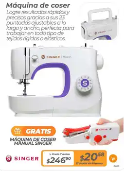 TVentas Singer máquina de coser oferta