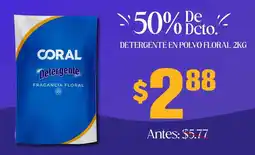 Coral Hipermercados Coral detergente en polvo floral oferta