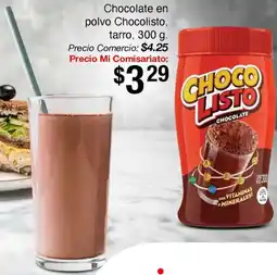 Mi Comisariato Chocolisto chocolate en polvo tarro oferta