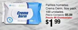 Mi Comisariato Crema derm, flow pack, pañitos húmedas oferta