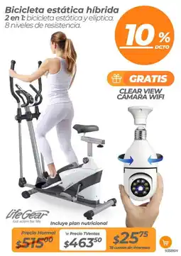 TVentas Life gear bicicleta estática híbrida 2 en 1 oferta