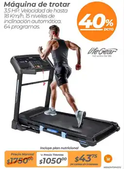 TVentas Life gear máquina de trotar oferta