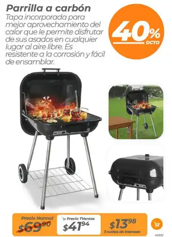 TVentas Parrilla a carbón oferta