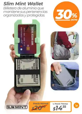 TVentas Slim mint wallet oferta