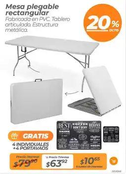 TVentas Mesa plegable rectangular oferta
