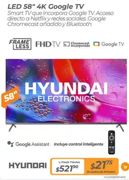TVentas Hyundai led 58" oferta