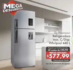 Megamaxi Whirlpool refrigeradora oferta