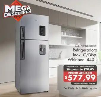 Megamaxi Whirlpool refrigeradora oferta