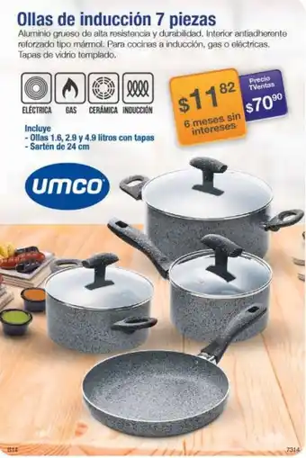 TVentas Ollas de Inducción 7 Piezas oferta