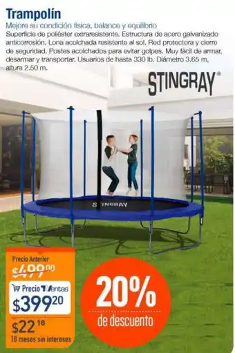 TVentas Atingray Trampolín oferta