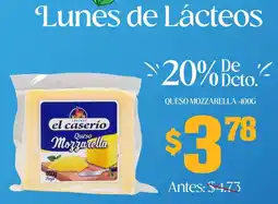 Coral Hipermercados El caserío queso mozzarella oferta