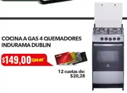 Tia Cocina a gas 4 quemadores indurama dublin oferta