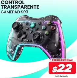 Novicompu Control transparente gamepad S03 oferta