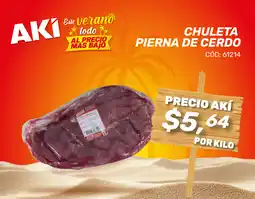 Akí Chuleta pierna de cerdo oferta