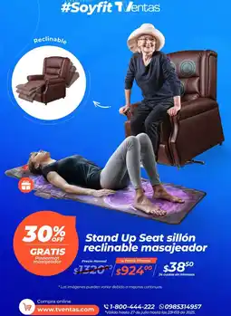 TVentas Stand up seat sillón reclinable masajeador oferta