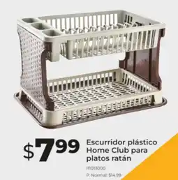 Tia Escurridor plástico home club para platos ratán oferta
