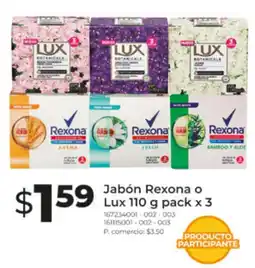 Tia Rexona o lux jabón oferta