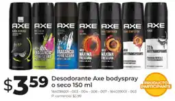Tia Axe desodorante bodyspray o seco oferta