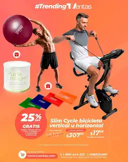 TVentas Slim cycle bicicleta vertical u horizontal oferta