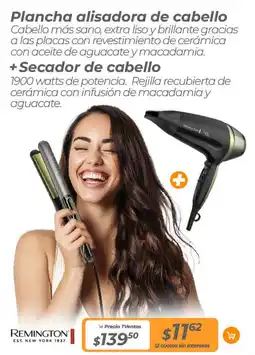 TVentas Remington plancha alisadora de cabello + secador de cabello oferta