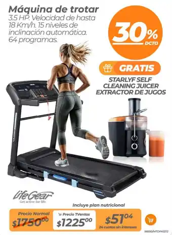 TVentas Life gear máquina de trotar oferta