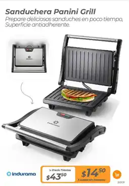 TVentas Indurama sanduchera panini grill oferta