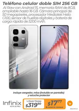 TVentas Infinix note 50 pro teléfono celular doble sim oferta