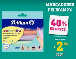Coral Hipermercados Marcadores pelikan x6 oferta