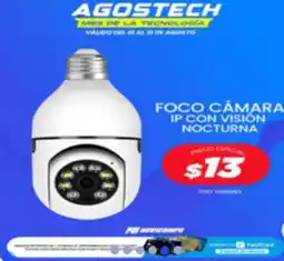 Novicompu Agostech foco cámara ip con vision nocturna oferta