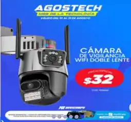 Novicompu Agostech cámara de vigilancia wifi doble lente oferta