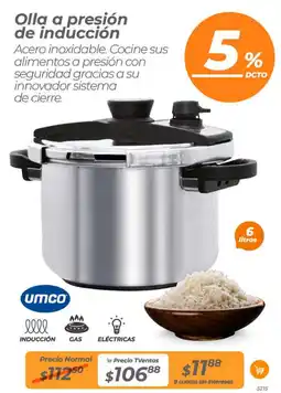 TVentas Umco olla a presión de inducción oferta
