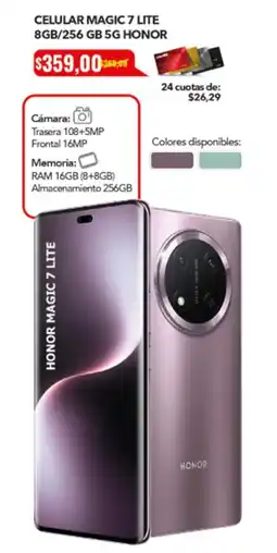 Tia Honor celular magic 7 lite oferta